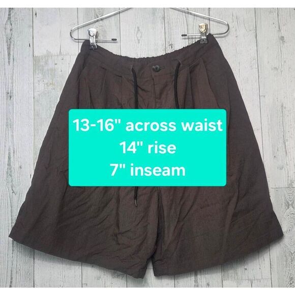Olive Brand Viscose Blend Parachute Hiking Shorts Brown Sz S - Picture 2 of 5